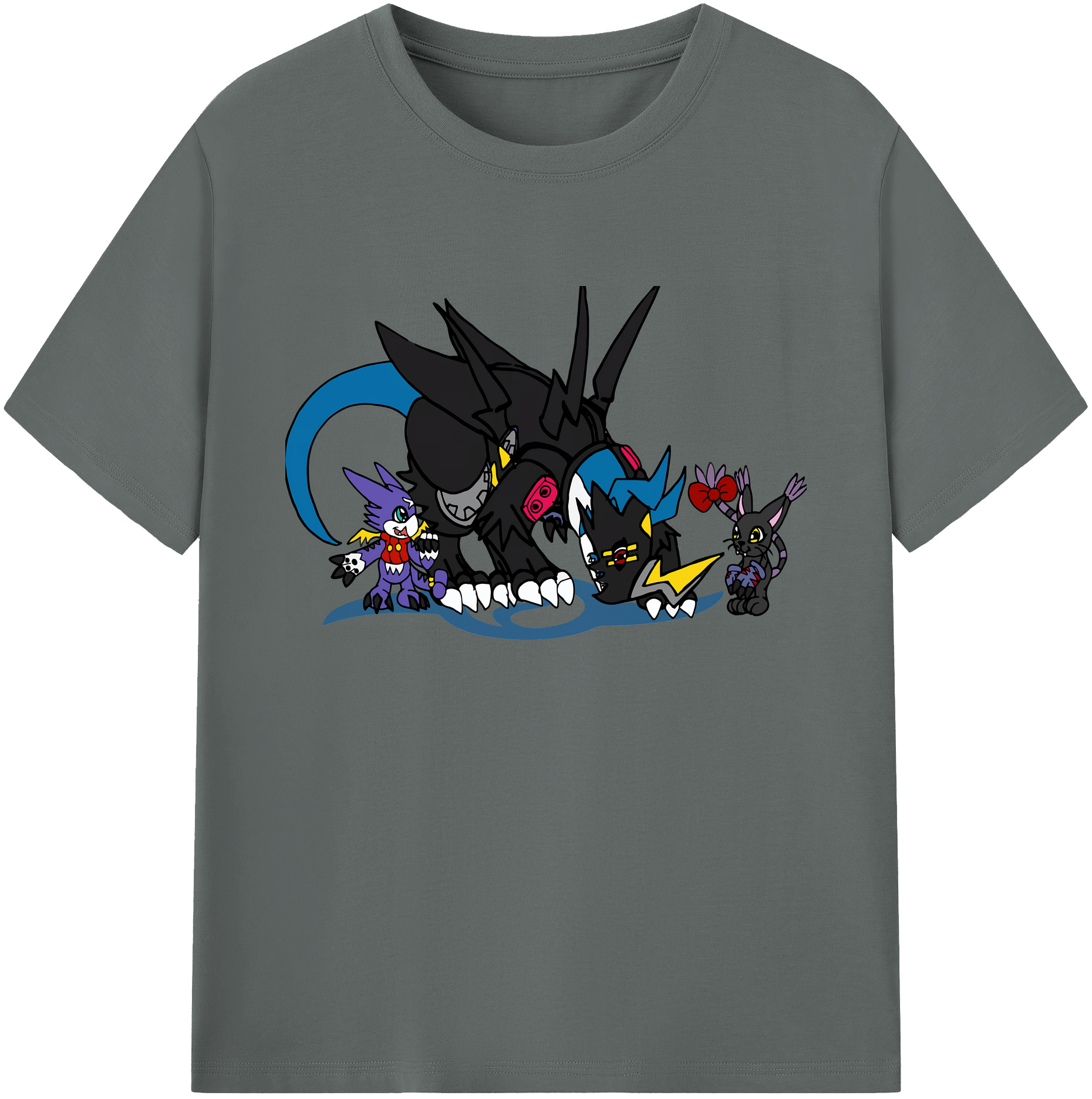（画像用） Digimon デジタルモンスター/デジモン 綿100％ メンズ半袖Tシャツ｜肌触りやわらか＆通気性